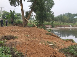 Xã Đoài Phương xử lý vi phạm đất đai tại thôn Tân Phúc