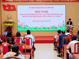Xã Yên Bài tổ chức hội nghị công bố quyết định tổ chức lại các đơn vị sự nghiệp và công tác cán bộ