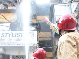 Giảng Võ: Sẵn sàng ứng phó tình huống cháy nổ tại nhà tập thể