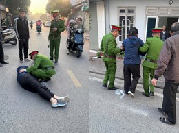 Công an phường Phúc Lợi kịp thời giúp đỡ người dân bị ngã do tiền đình với tinh thần “Vì nhân dân phục vụ”
