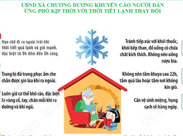 UBND xã Chương Dương khuyến cáo người dân ứng phó kịp thời với thời tiết lạnh thay đổi