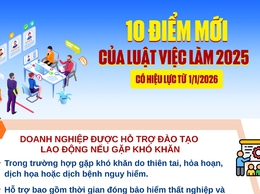 10 điểm mới của Luật việc làm 2025