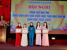 Tổng kết hội thi Giáo viên dạy giỏi Mầm non, Tiểu học cấp xã năm học 2025-2026.