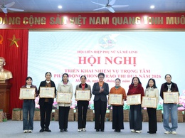 Hội Liên hiệp phụ nữ xã Mê Linh triển khai nhiệm vụ trọng tâm và phát động phong trào thi đua 2026