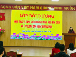 KHAI GIẢNG LỚP BỒI DƯỠNG NHẬN THỨC VỀ ĐẢNG CHO CÔNG DÂN NHẬP NGŨ NĂM 2026 VÀ LỰC LƯỢNG DÂN QUÂN THƯỜNG TRỰC