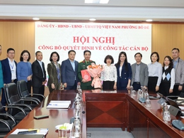 Phường Bồ Đề công bố quyết định bổ nhiệm Chỉ huy trưởng Ban chỉ huy Quân sự phường