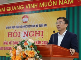 Ủy ban MTTQ Việt Nam xã Suối Hai tổ chức Hội nghị tổng kết công tác Mặt trận năm 2025, triển khai Chương trình thống nhất hành động năm 2026