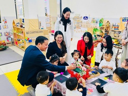 Mầm non Tản Lĩnh B tổ chức kiến tập chuyên đề phát triển tình cảm, kỹ năng xã hội cho trẻ