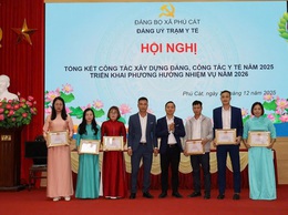 Hội nghị tổng kết công tác Đảng, công tác y tế năm 2025 và triển khai nhiệm vụ năm 2026 của Trạm Y tế xã Phú Cát