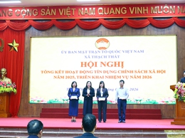 Thạch Thất: Tổng kết hoạt động uỷ thác tín dụng chính sách năm 2025, triển khai nhiệm vụ năm 2026