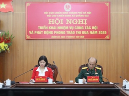 Hội Cựu chiến binh xã Quảng Oai triển khai nhiệm vụ công tác Hội và phát động phong trào thi đua năm 2026