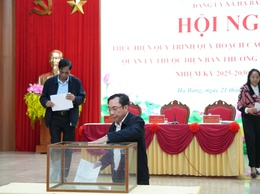 Đảng ủy xã Hạ Bằng thực hiện quy trình quy hoạch các chức danh lãnh đạo nhiệm kỳ 2025–2030, 2026–2031