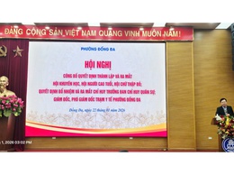 Phường Đống Đa công bố các quyết định về công tác cán bộ