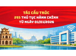 Hà Nội triển khai đồng loạt phương án tái cấu trúc 293 thủ tục hành chính từ ngày 01/01/2026
