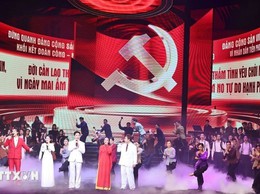 Chương trình nghệ thuật 'Dưới lá cờ vẻ vang của Đảng' được truyền hình trực tiếp trên VTV1
