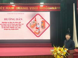 XÃ VĨNH THANH TỔ CHỨC HỘI NGHỊ TẬP HUẤN LẬP VÀ NIÊM YẾT DANH SÁCH CỬ TRI PHỤC VỤ BẦU CỬ NĂM 2026