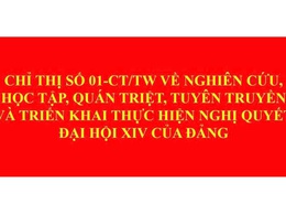 Chỉ thị số 01-CT/TW về nghiên cứu, học tập, quán triệt, tuyên truyền và triển khai thực hiện Nghị quyết Đại hội XIV của Đảng