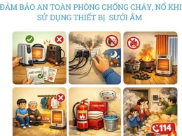 UBND xã Thường Tín khuyến cáo Nhân dân đảm bảo an toàn phòng chống cháy, nổ khi sử dụng thiết bị sưởi ấm