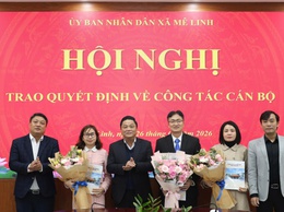 Xã Mê Linh công bố các quyết định về công tác cán bộ