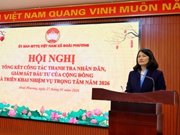 MTTQ xã Đoài Phương tổng kết công tác Thanh tra nhân dân, Giám sát đầu tư cộng đồng năm 2025