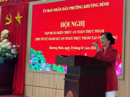 Khương Đình: Tập huấn kiến thức an toàn thực phẩm cho Tổ tự giám sát An toàn thực phẩm tại cộng đồng