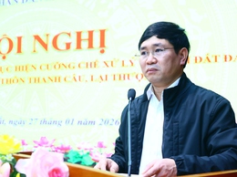 Thạch Thất triển khai lực lượng cưỡng chế xử lý vi phạm đất đai tại thôn Lại Thượng và thôn Thanh Câu