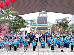 MẦM NON LĨNH NAM: TRANG NGHIÊM LỄ CHÀO CỜ ĐẦU TUẦN – HƯỚNG VỀ ĐẠI HỘI ĐẢNG TOÀN QUỐC LẦN THỨ XIV