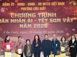 Ấm áp chương trình “Xuân Nhân Ái – Tết Sum Vầy năm 2026” tại phường Cầu Giấy
