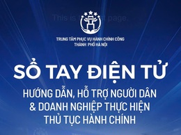 Sổ tay điện tử hướng dẫn thủ tục hành chính của thành phố Hà Nội.
