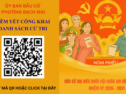 Niêm yết công khai danh sách cử tri phường Bạch Mai