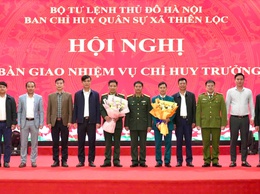 Hội nghị bàn giao nhiệm vụ Chỉ huy trưởng Ban chỉ huy quân sự xã Thiên Lộc
