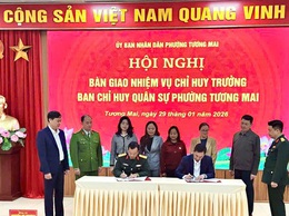 Phường Tương Mai: Ban Chỉ huy quân sự phường tổ chức Hội nghị bàn giao nhiệm vụ Chỉ huy trưởng