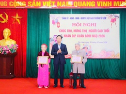 Đảng ủy - HĐND - UBND - UBMTTQ phường Từ Liêm tổ chức Hội nghị Chúc thọ - Mừng thọ năm 2026 nhân dịp Tết Nguyên đán Bính Ngọ