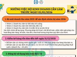 NHỮNG VIỆC HỘ KINH DOANH CẦN LÀM TRƯỚC 01/01/2026 
