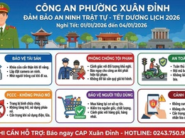 Công an phường Xuân Đỉnh tăng cường đảm bảo an ninh, trật tự Tết dương lịch năm 2026