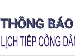 Thông báo Lịch tiếp công dân