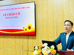 Lễ sinh hoạt dưới cờ tháng 01/2026 cơ quan Đảng, đoàn thể Phường