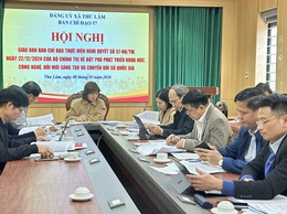 Ban Chỉ đạo 57 xã Thư Lâm tổ chức hội nghị giao ban BCĐ thực hiện NQ số 57-NQ/TW ngày 22/12/2024 của Bộ Chính trị về đột phá phát triển khoa học, công nghệ, đổi mới sáng tạo và chuyển đổi số.