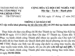 Thông cáo báo chí tái cấu trúc 293 thủ tục hành chính từ ngày 1-1-2026