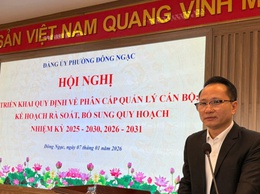 ĐẢNG ỦY PHƯỜNG ĐÔNG NGẠC TỔ CHỨC HỘI NGHỊ TRIỂN KHAI QUY ĐỊNH VỀ PHÂN CẤP QUẢN LÝ CÁN BỘ; KẾ HOẠCH RÀ SOÁT, BỔ SUNG QUY HOẠCH CÁN BỘ NHIỆM KỲ 2025 - 2030, 2026 - 2031.