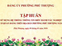 Đảng ủy phường Phú Thượng tổ chức tập huấn sử dụng hệ thống thông tin điều hành tác nghiệp trong các cơ quan Đảng