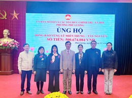 UB MTTQ Việt Nam phường Phú Lương kêu gọi, vận động hơn 500 triệu đồng ủng hộ đồng bào miền Trung, Tây Nguyên thiệt hại do mưa lũ
