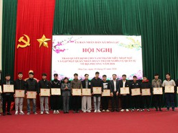 XÃ HÒA LẠC PHÁT LỆNH GỌI CÔNG DÂN NHẬP NGŨ NĂM 2026 VÀ GẶP MẶT QUÂN NHÂN XUẤT NGŨ