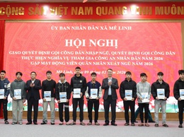 Xã Mê Linh gặp mặt, động viên 50 thanh niên ưu tú lên đường nhập ngũ