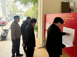 Kiểm tra công tác niêm yết danh sách cử tri bầu cử đại biểu Quốc hội khóa XVI và đại biểu Hội đồng nhân dân các cấp nhiệm kỳ 2026 - 2031