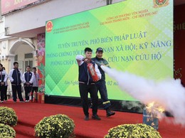 PHƯỜNG YÊN NGHĨA TĂNG CƯỜNG TUYÊN TRUYỀN PHÁP LUẬT, TẬP HUẤN PCCC VÀ PHÒNG NGỪA TỘI PHẠM TRONG HỌC ĐƯỜNG