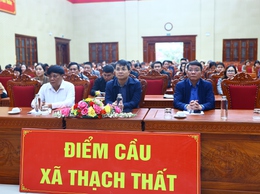 Thạch Thất: Cán bộ, Đảng viên tham dự hội nghị toàn quốc nghiên cứu, học tập, quán triệt và triển khai thực hiện Nghị quyết đại hội XIV của Đảng