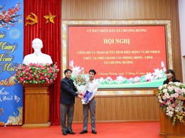 Hội nghị công bố và trao Quyết định điều động và bổ nhiệm chức vụ Phó Chánh Văn phòng HĐND-UBND xã Chương Dương