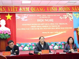 Đảng ủy xã Thường Tín tổ chức hội nghị giao ban công tác tháng 2 năm 2026