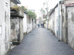 Lễ cắt băng khánh thành công trình đường xóm Dựng